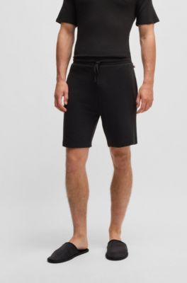 Embroidered-logo pyjama shorts stretch jersey