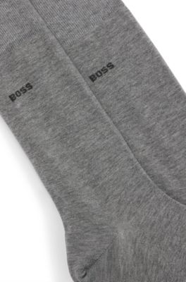 Two-pack of regular-length socks in stretch cotton, Grey