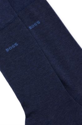 Two-pack of regular-length socks in stretch cotton, Light Blue