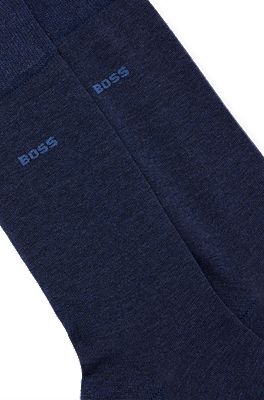BOSS - Two-pack of regular-length stretch socks in cotton