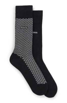 Hugo Boss Two-pack Of Socks In Dark Grey