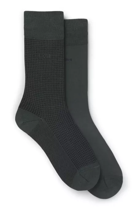 Two-pack of cotton-blend socks in a regular length
