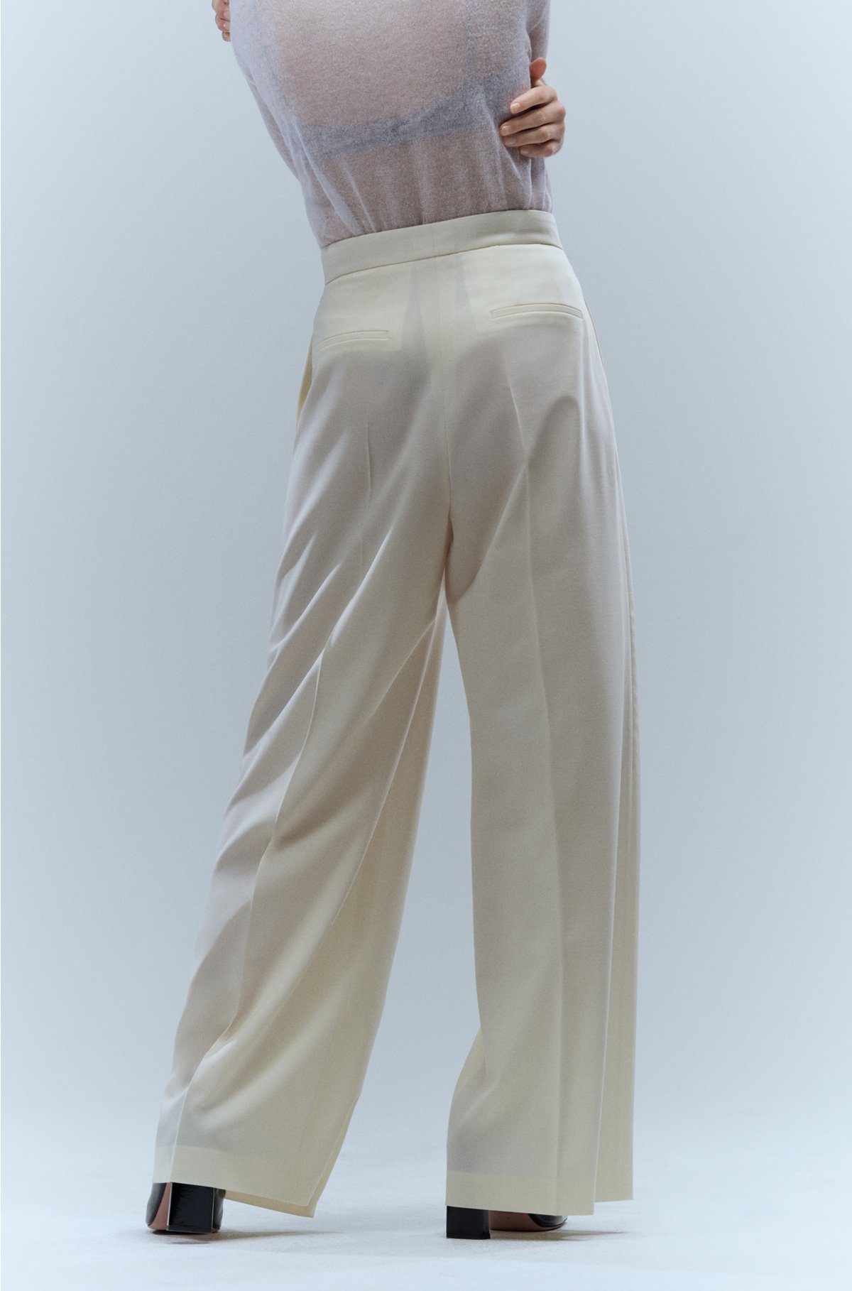 BOSS - Wide-leg oversize-fit trousers in stretch wool