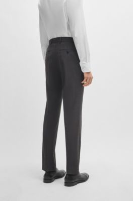 Traje slim fit de pa&ntilde;o el&aacute;stico con microestampado, Gris claro