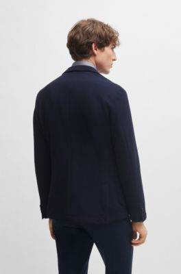BOSS - Slim-fit jacket in micro-patterned performance-stretch material 