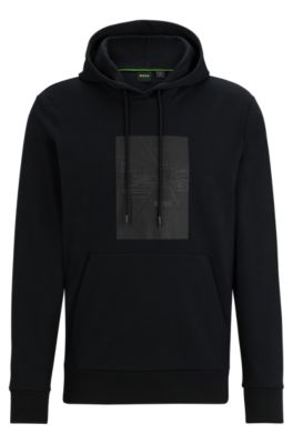 BOSS - Regular-fit hoodie with seasonal artwork