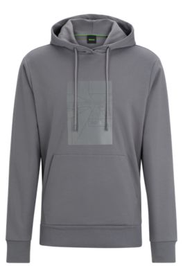Hugo boss grey hoodie deals