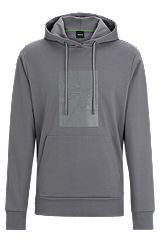 Regular-fit hoodie with seasonal artwork, Grey