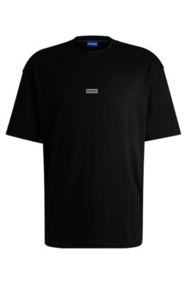 Logo-print T-shirt in cotton jersey, Black