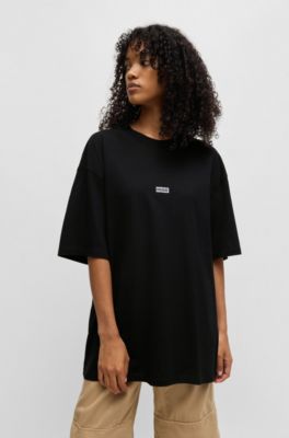 Logo-print T-shirt in cotton jersey, Black