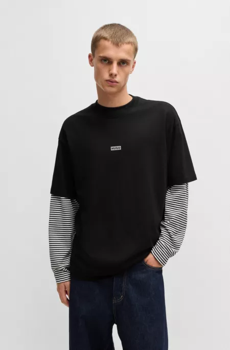 Logo-print T-shirt in cotton jersey