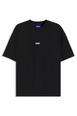 Logo-print T-shirt in cotton jersey, Black