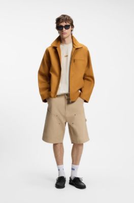 T-shirt Loose en coton avec logo artistique au dos, Blanc