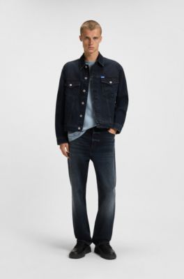 Camiseta loose fit para ni&ntilde;os en algod&oacute;n con ilustraci&oacute;n de logo en la espalda, Celeste