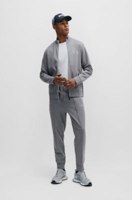 Tracksuit bottoms with pixelated details, Grey