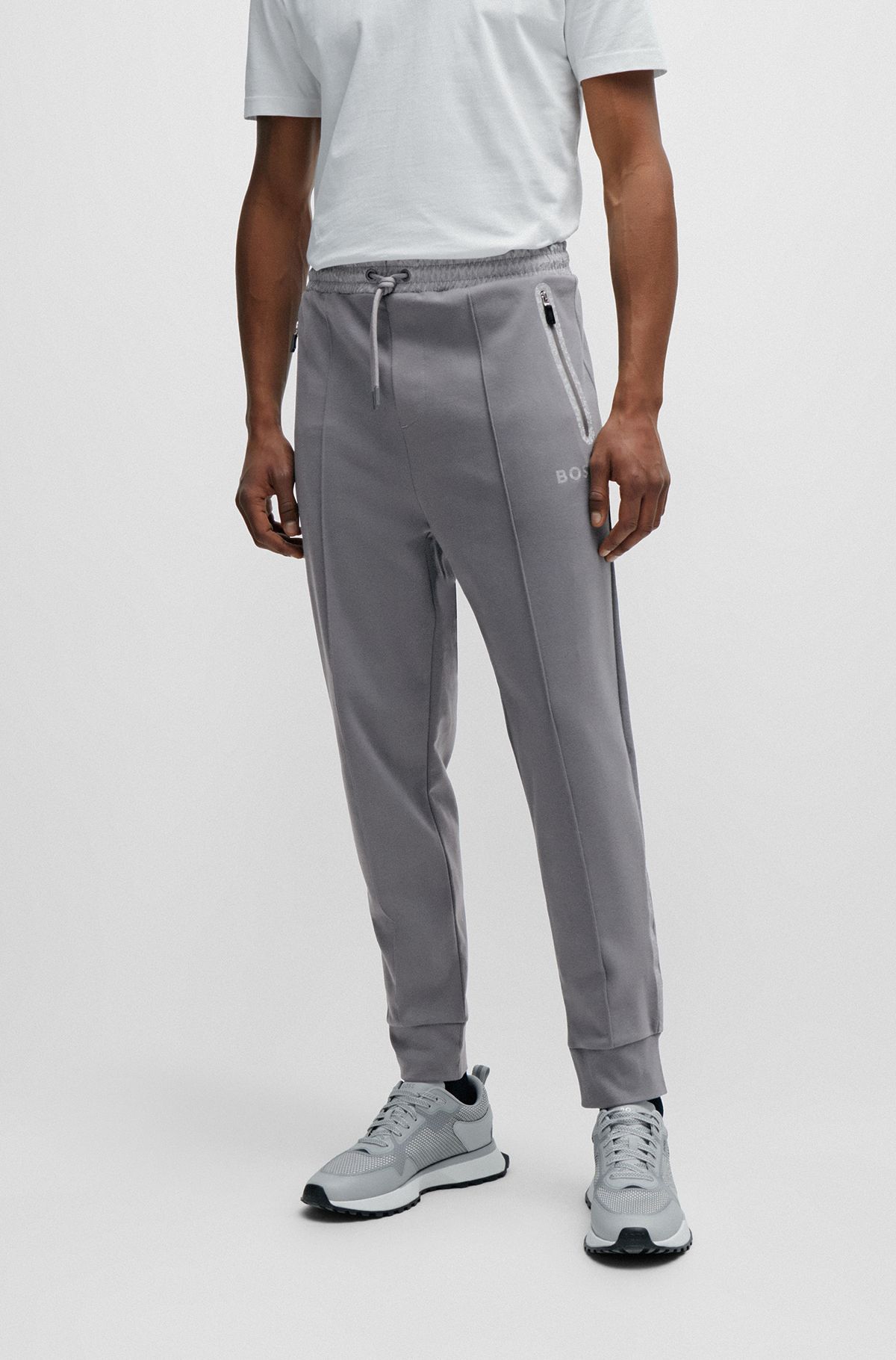 Sweatshirts and Jogging Pants in Silver by HUGO BOSS