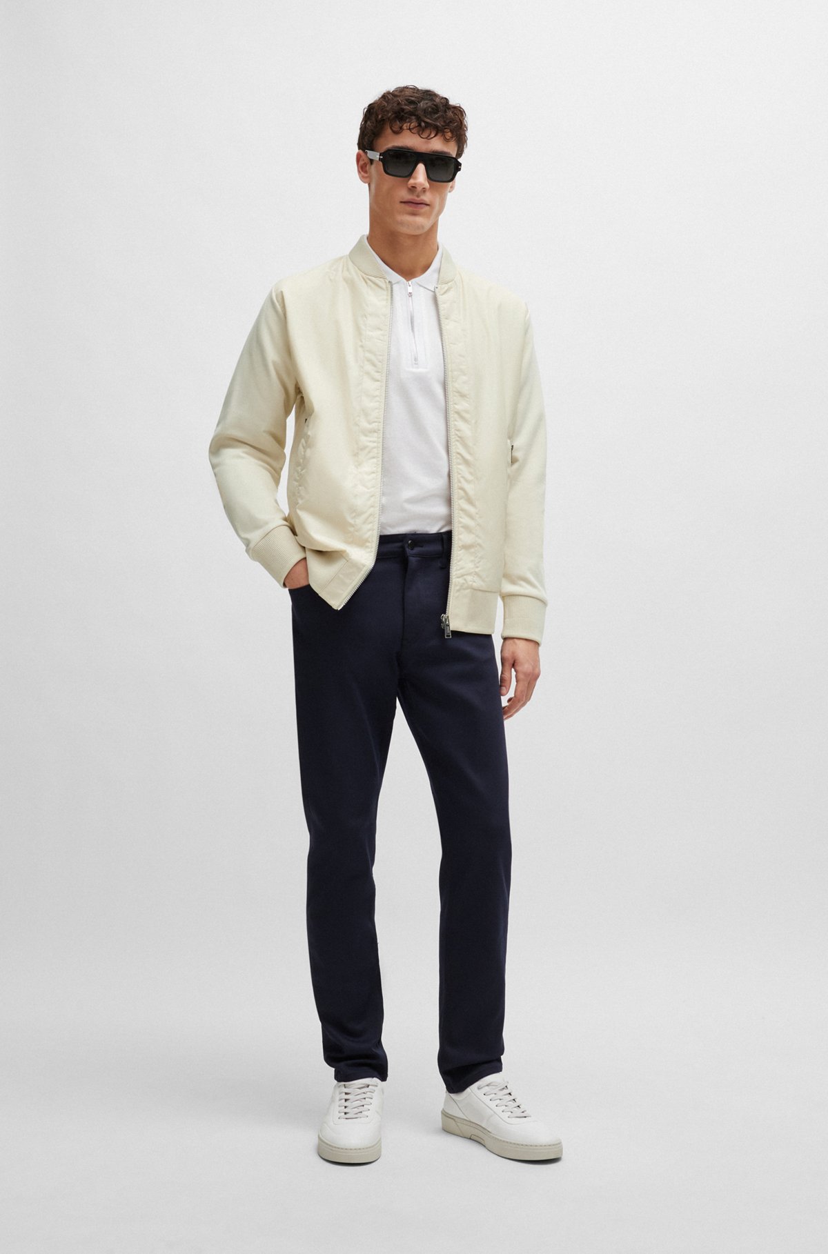 BOSS - Porsche x BOSS bomber jacket with embroidered logo BOSS - Porsche x BOSS bomber jacket with embroidered logo