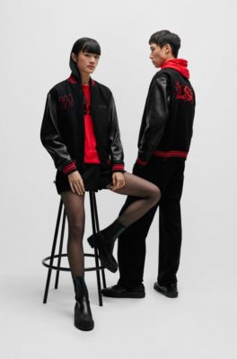 hugo boss 黒リネン バルスタージャケット HUGO - Buffalo-leather