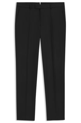 Pantalon Slim en laine stretch, Noir