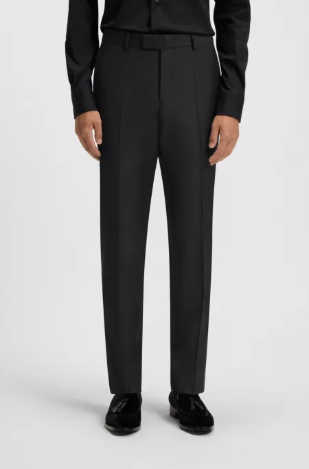Slim-fit trousers in stretch wool