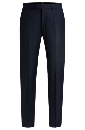 Slim-fit trousers in virgin wool with stretch