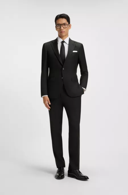 Slim-fit jacket in stretch wool