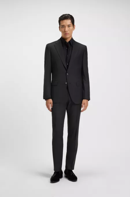 Slim-fit jacket in stretch wool