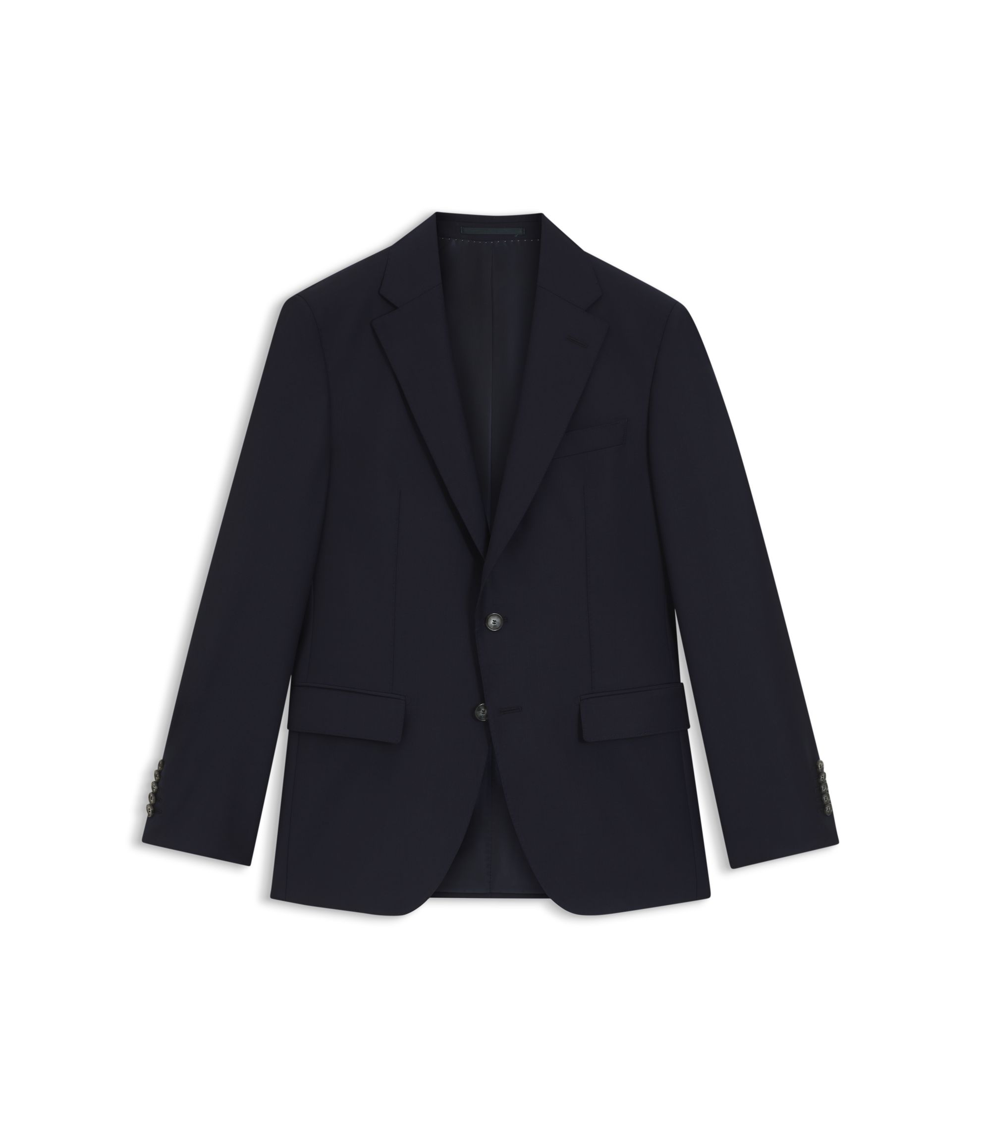 BOSS - Slim-fit jacket in stretch wool - Dark Blue