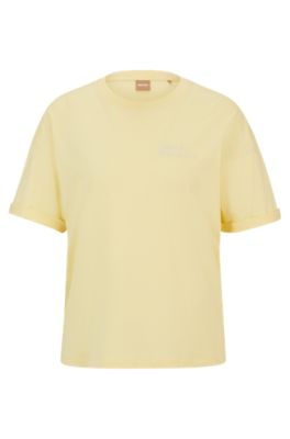 BOSS - Cotton-jersey regular-fit T-shirt with chest print