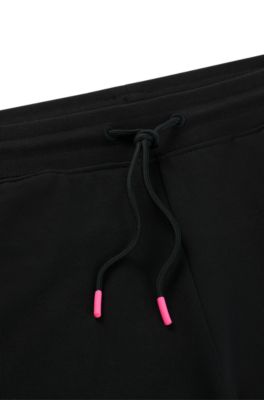 Cotton-terry shorts with new-season logo, Black