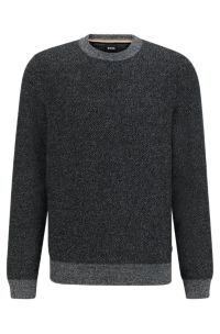 Heathered Herringbone - Polyester Cotton Sweater Knit