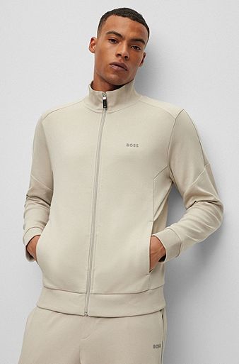 Relaxed Fit Embroidery-detail Sweatshirt - White/brown/beige - Men