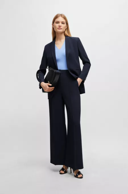 High-waisted relaxed-fit trousers with wide leg