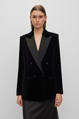 Hugo boss shop black velvet blazer