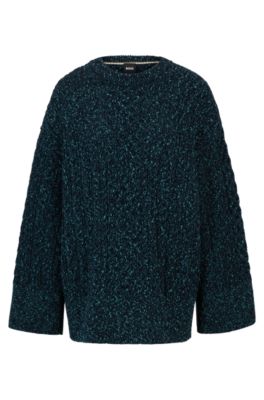 Hugo Boss Boss Salbo - Suéter De Cuello Redondo Para Hombre, Talla L, Color Azul, Azul