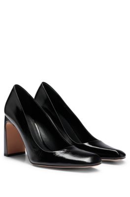 BOSS - Leather pumps with 9cm block heel