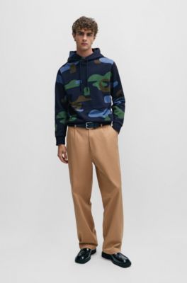 Camouflage Fabric Hugo Boss Camouflage Jacket HUGO BOSS Blue 