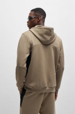 Prenda con capucha y cremallera en algod&oacute;n con logo moldeado en relieve, Cal
