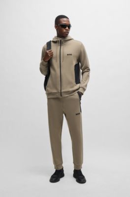 Tracksuit bottoms with 3D-molded logo, Light Green