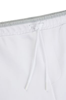 Shorts with 3D-molded logo, White