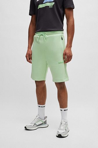 Shorts with 3D-molded logo, Light Green