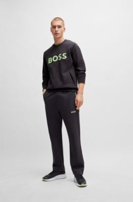 Sudadera de algod&oacute;n con bordado de logo en 3D, Gris oscuro