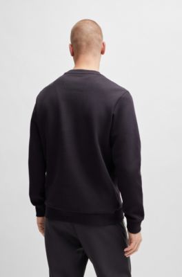 Sudadera de algod&oacute;n con bordado de logo en 3D, Gris oscuro