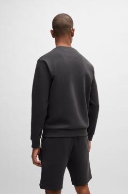 Sudadera de algod&oacute;n con bordado de logo en 3D, Gris oscuro