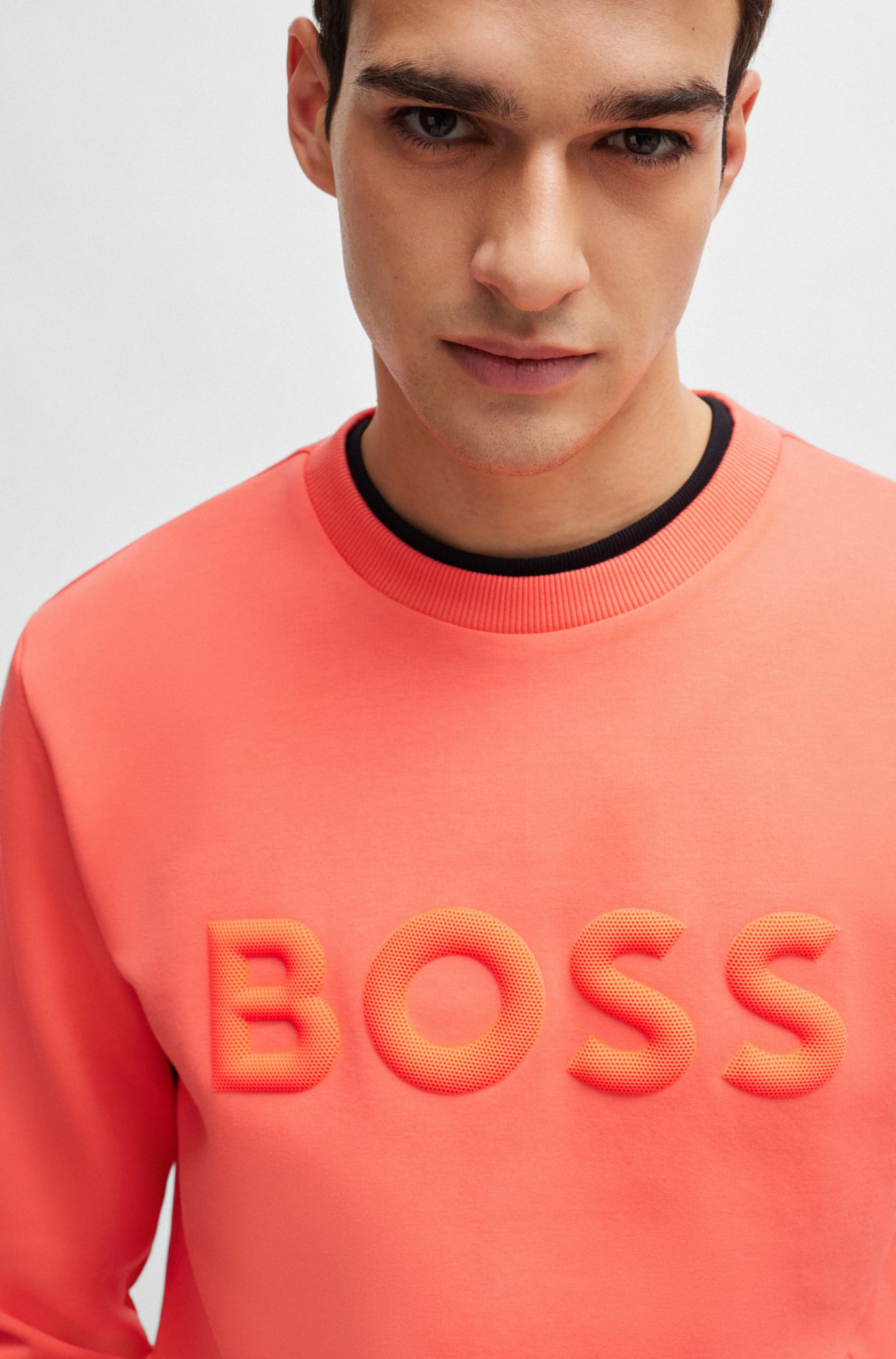 BOSS - Sweatshirt with 3D-molded logo