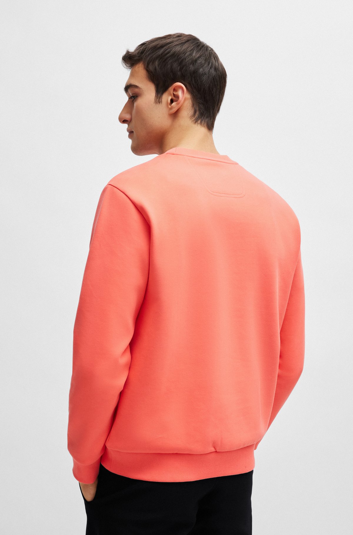 BOSS - Sweatshirt with 3D-molded logo - Light Red BOSS - Sweatshirt with 3D-molded logo - Light Red