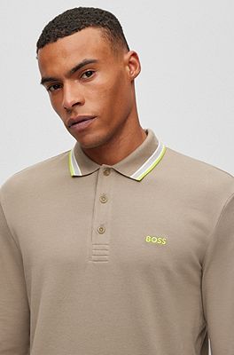 White hugo boss shop long sleeve polo