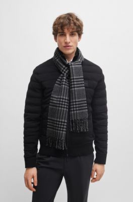 Mens Scarf Hugo Scarf Hugo Boss Mens Zaff Ribbed Scarf In Blue