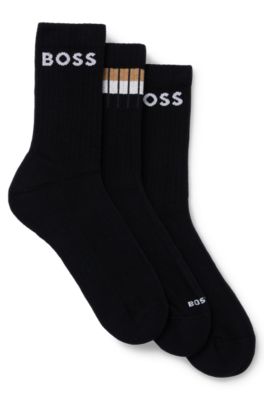 Hugo Boss Three-pack Of Socks In Black