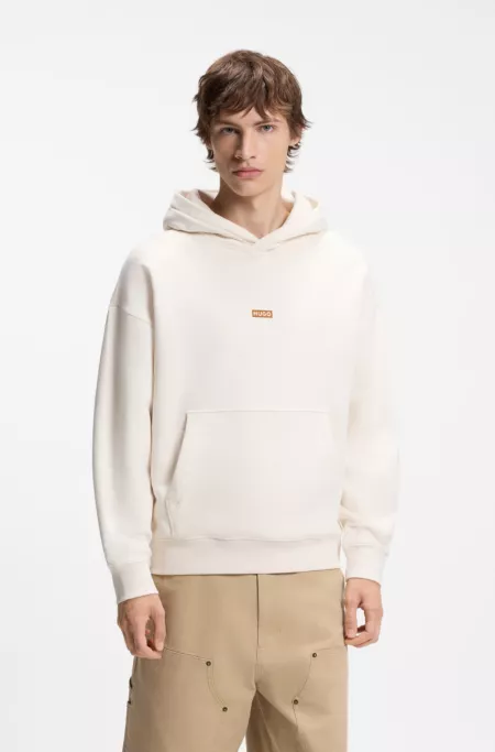 Logo-detail hoodie in cotton terry